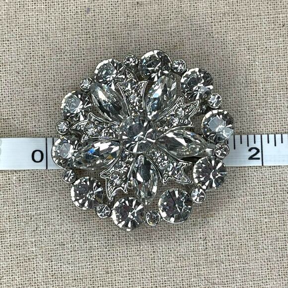 Crystal Rhinestone Round Clip Decorative Removable - Picture 6 of 8